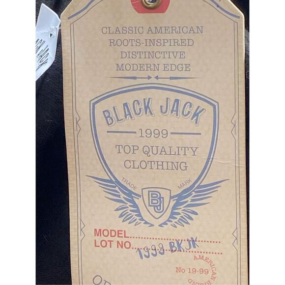 BLACKJACK MEN’S MEDIUM Black Pullover  Hoodie with Gold Trim - Picture 6 of 10